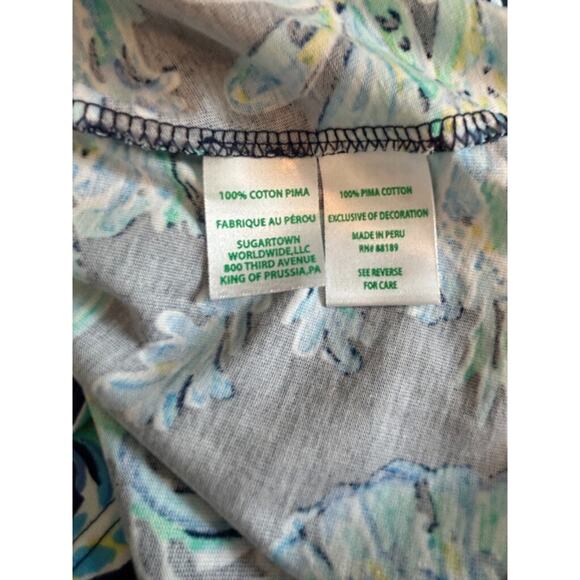Lilly Pulitzer Dress Small Navy High Tide Scuba Doo Margot Swing Resort Beach - Picture 8 of 8